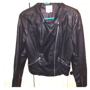 LA Hearts Faux Leather Motorcycle Jacket